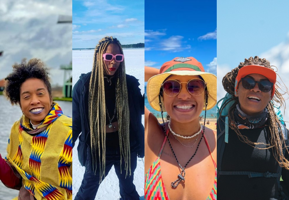 As viajantes: Rebecca， Áika， Patrícia e Aretha. — Foto: Divulgação