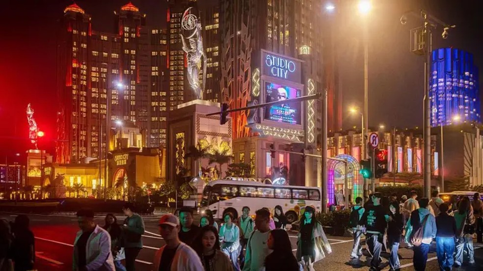 Macau， ex-colônia portuguesa que voltou ao controle da China， é conhecida como capital mundial dos cassinos — Foto: Getty Images