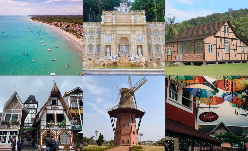 Conheça 7 lugares no Brasil que parecem destinos internacionais — Foto: Pexels/Luís Felipe Rodrigues/Divulgação/Rosanetur