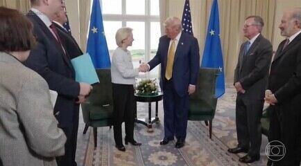 Trump fecha acordo com a União Europeia， mas mantém data de tarifaço que atinge o Brasil