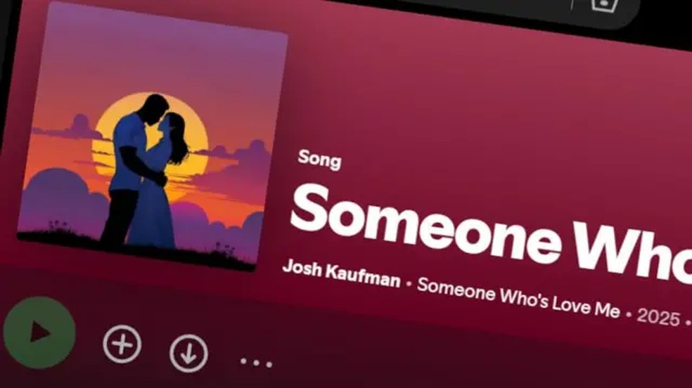 O mesmo estilo de design foi usado para lançar músicas falsas sob o nome de diversos artistas — Foto: BBC