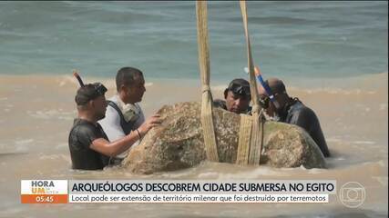 8ucom Egito revela vestígios de cidade submersa com mais de 2 mil anos; FOTOS
