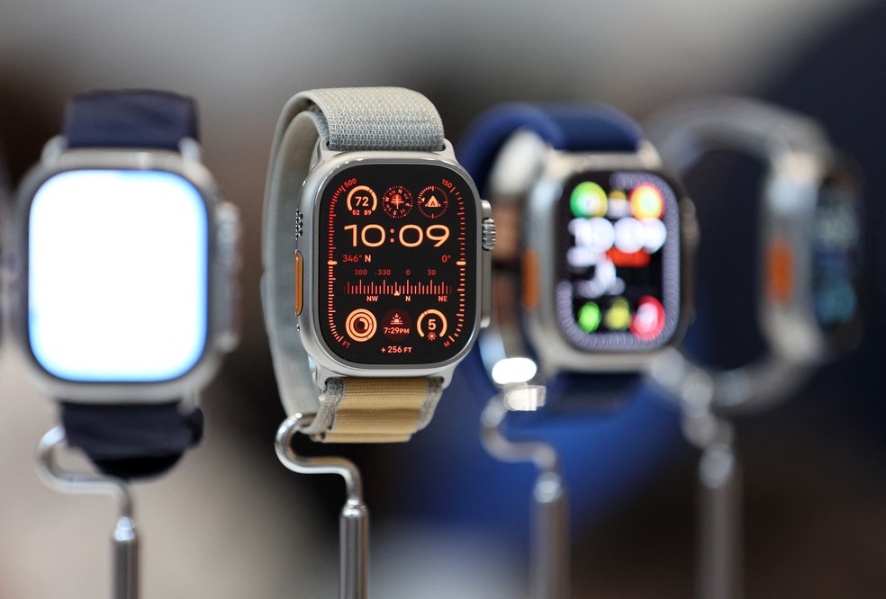 Apple Watch 10 lançado em 2024. — Foto: JUSTIN SULLIVAN / GETTY IMAGES NORTH AMERICA / Getty Images via AFP