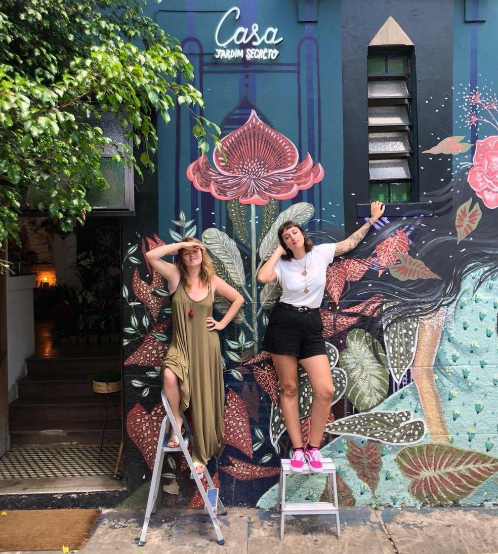 Gladys e Claudia criaram o projeto Jardim Secreto e precisaram digitalizar o negócio durante a pandemia — Foto: Arquivo pessoal